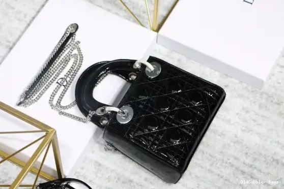 OldCobbler Bags patent Cow leather Mini Lady Diro With 0706
